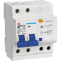 Meba residual current breaker with overload Protection RCBO breaker MBB2