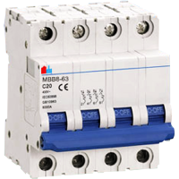 Meba B type MCB MBB8-63-4P