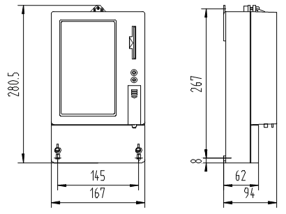 Dimension for MB101PG