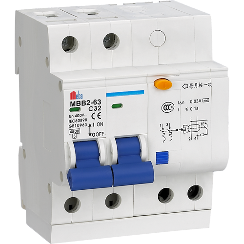 Meba residual current breaker with overload Protection RCBO breaker MBB2