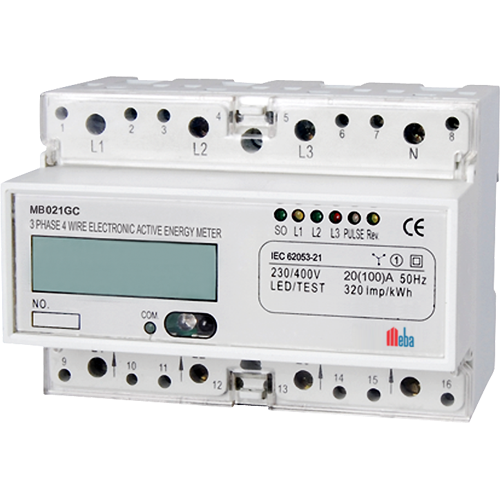 Meba-din rail mounted kwh meters-MB021GC